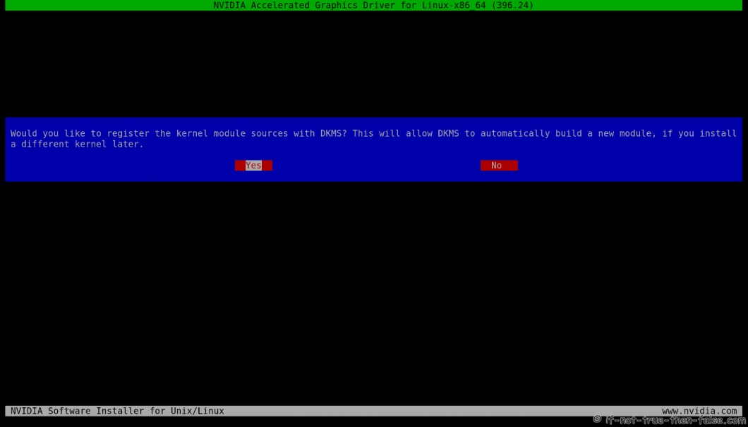 nVidia Installer dkms