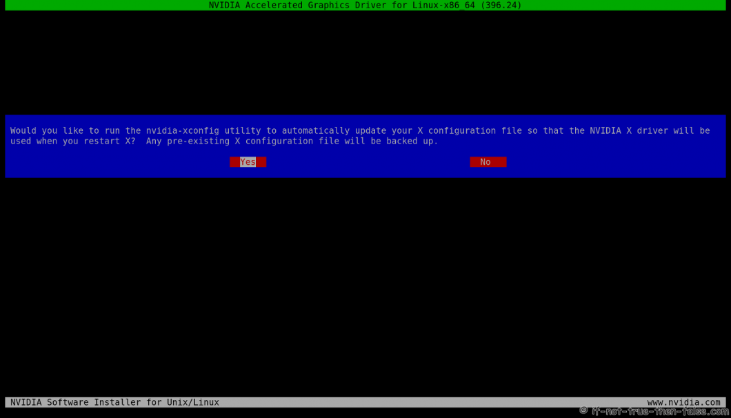 nVidia Installer Automatic Xorg Config and Backup